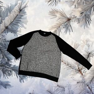 GAP Mens Large Black & Grey Sweater, EUC